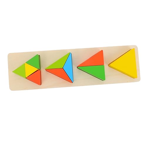Milisten 1Satz Formen Puzzle Holzspielzeug für Geometrische Lernblöcke Kreativität Kognitiven Fähigkeiten und Geeignet für Jahre aus Natürlichem Holz von Milisten