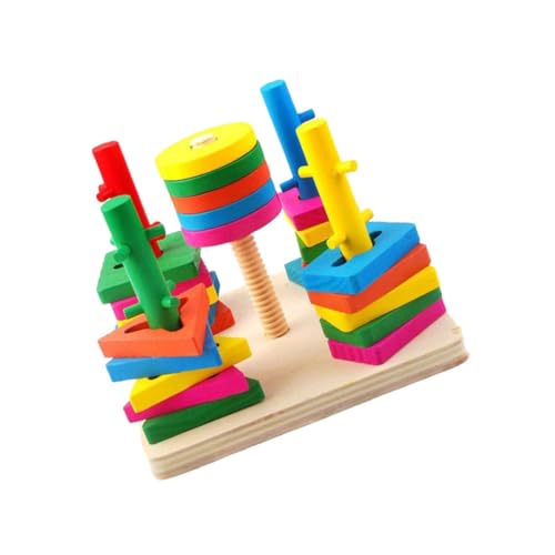 Milisten 1Satz Geometrische Form Lernspielzeug Für Teiliges Holzspielzeug Zur Farberkennung Für Frühe Bildung Und Eltern Junge Mädchen Interaktion von Milisten