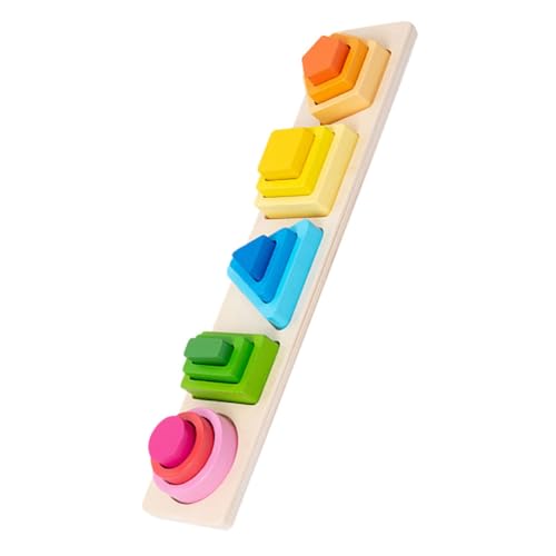 Milisten 1Satz Geometrisches Holzspielzeug Für Intelligentes Lernspiel Zur Formanpassung Frühe Der Motorischen Fähigkeiten Teiliges Für Kreatives Und Lernen von Milisten