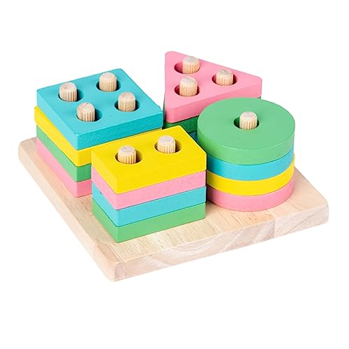 Milisten 1Satz Geometrisches Holzspielzeug Für Stapelspielblöcke Förderlich Für Geometrische Fähigkeiten Kreativität Und Motorische Entwicklung Für Frühkindliche Bildung Milisten 1Satz Geometrisches Holzspielzeug Für Stapelspielblöcke Förderlich Für Geometrische Fähigkeiten Kreativität Und Motorische Entwicklung Für Frühkindliche Bildung von Milisten
