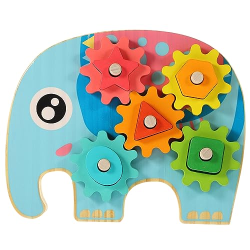 Milisten 1Satz Geometrisches Holzspielzeug für Kognitives Lernspielzeug mit Formen und Farben Kreativität und Motorik Puzzle für Kleinkinder Ab Jahr von Milisten