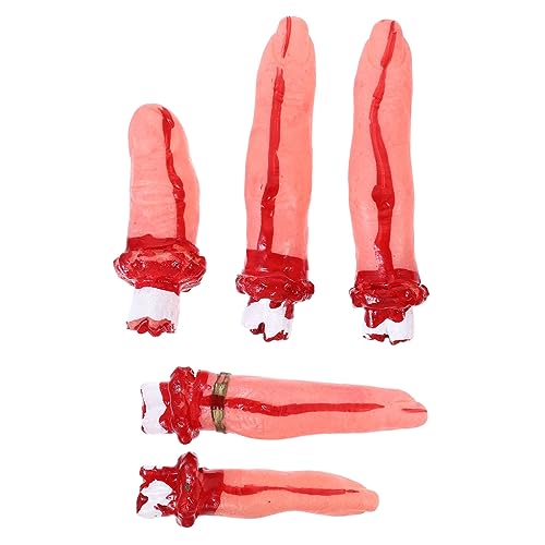 Milisten 1Satz Halloween Fake Finger Gruselige Requisiten für Halloween Dekoration Hochwertige Künstliche Finger mit Realistischer Textur und Blutigen Details für Schaurige von Milisten