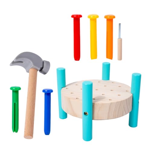 Milisten 1Satz Hammerspielzeug Für Montessori Lernspielzeug Mit Schlagplattform Und Hammer Fördert Farberkennung Und Hand Augen Koordination Für Ab Jahr von Milisten