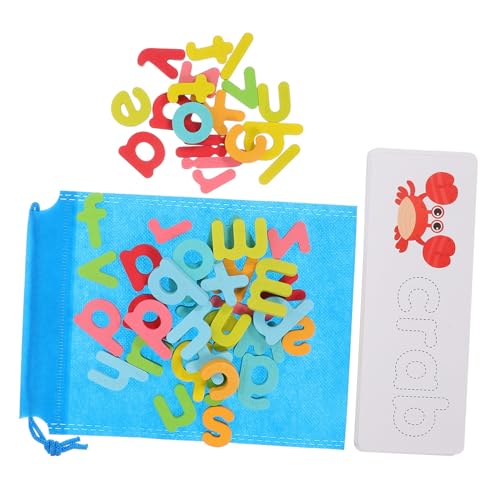 Milisten 1Satz Holz Alphabet Für Rechtschreibspiel Mit Kleinbuchstaben Lernspiel Kognitiven Fähigkeiten Und Hand Augen Koordination Für Vorschulkinder von Milisten