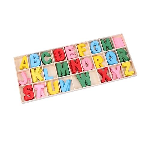 Milisten 1Satz Holz Alphabet Tragbares Pädagogisches Lernspielzeug Für Kreativität Und Gedächtnis Fördern Holz Mit Glatter Oberfläche Für Zuhause Und Kindergarten No von Milisten