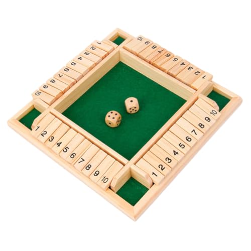 Milisten 1Satz Holz Brettspiel Für Erwachsene Unterhaltungsrequisite Mit Holznummern Und Würfeln Eltern Für Partys Und Mathe Lernen Sicheres Design Ohne Scharfe von Milisten