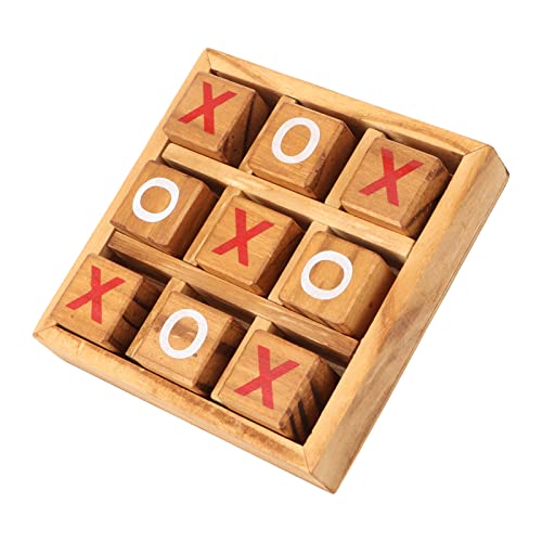 Milisten 1Satz Holz Brettspiel Toe Intelligentes Familienspiel für Erwachsene Klassisches für Strategisches und Problemlösungsfähigkeiten für Eltern Junge Mädchen von Milisten