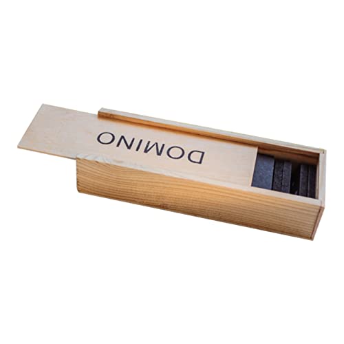 Milisten 1Satz Holz Domino Set Schwarze Domino Blöcke Aus Langlebigem Holz Für Drinnen Und Draußen Geschenkidee Für Familienaktivitäten von Milisten