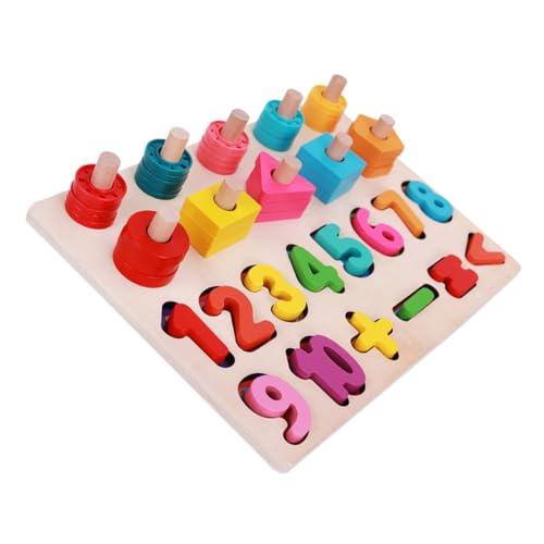 Milisten 1Satz Holz Montessori Formen Für Kleinkinder Zahlenpuzzle Sortierspiel Und Stapelspiel Für Frühe Bildung Fördert Hand Auge Koordination Und Logisches von Milisten