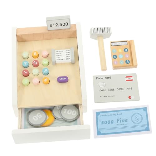 Milisten 1Satz Holz Registrierkasse für Kleinkinder Lernspielzeug mit Realistischem Design für Rollenspiele im Lebensmittelladen Fördert Hand Auge Koordination und Feinmotorik Milisten 1Satz Holz Registrierkasse für Kleinkinder Lernspielzeug mit Realistischem Design für Rollenspiele im Lebensmittelladen Fördert Hand Auge Koordination und Feinmotorik von Milisten