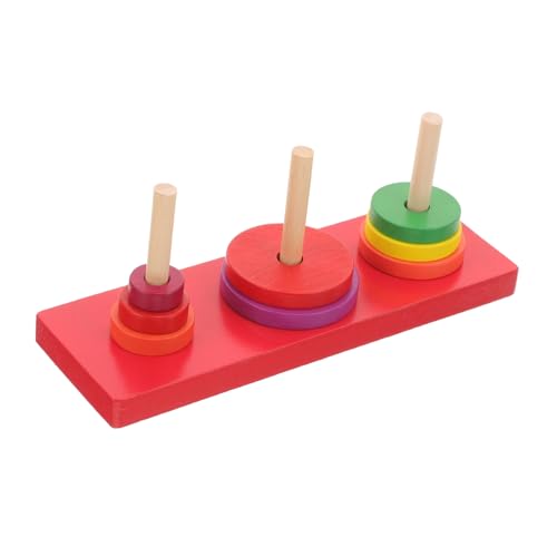 Milisten 1Satz Holz Stapelturm Buntes Ring Puzzle für Pädagogisches Kreativität und Hand Auge Koordination Milisten 1Satz Holz Stapelturm Buntes Ring Puzzle für Pädagogisches Kreativität und Hand Auge Koordination von Milisten