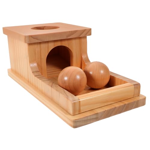 Milisten 1Satz Holzkiste Montessori Box Spielzeugset für Lernspielzeug Feinmotorik und Objektpermanenz für Sensorisches aus Stabilem Kiefernholz von Milisten