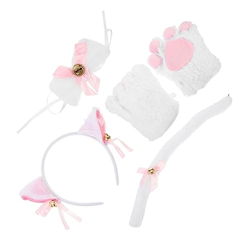 Milisten 1Satz Katzen Cosplay Kostüm Teiliges Katzenpfotenhandschuhe Katzenohren Stirnband Fliege Für Jungen Und Halloween Partys von Milisten