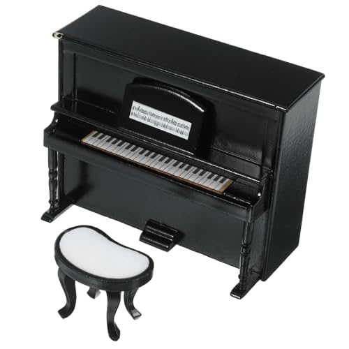 Milisten 1Satz Klavier Hocker Puppenhaus Musikinstrument Dekoration Für Mini Häuser Robustes Perfektes Für DIY Fans Und Kreative Mikrolandschaften von Milisten