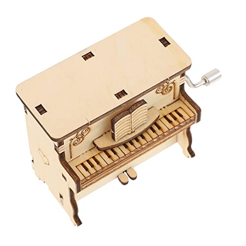 Milisten 1Satz Klavier Holzpuzzle DIY Musikbox Modell für Robustes und Langlebiges Design als Dekoratives Element für Zimmer von Milisten