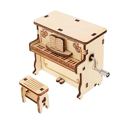 Milisten 1Satz Klavier Puzzle aus Holz DIY Musikkastenspielzeug für für Weihnachten Kindertag und Geburtstage Fördert Hand Auge Koordination und Kreative Fähigkeiten von Milisten