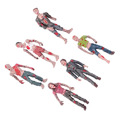 Milisten 1Satz Kunststoff Zombie Puppen Bewegliche Walking Dead Action Figuren für Halloween Dekoration und Geisterhäuser Realistisches Design und Gruselige Form Langlebig und Sicher von Milisten