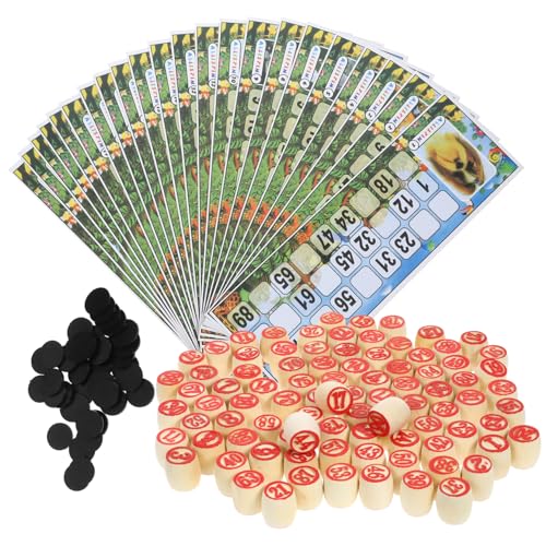 Milisten 1Satz Lustige Bingokarten für Spieler Russisches Lotto Brettspiel Sicheres und Leichtes Material Partys und Matheunterricht Spielfiguren für Kreative Projekte von Milisten