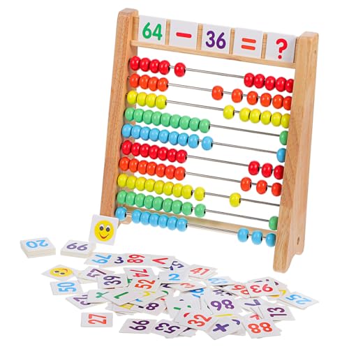 Milisten 1Satz Mathematikspielzeug Aus Holz Für Zahlenkarten Lernspielzeug Für Vorschule Und Matheunterricht Fördert Rechnen Motorik von Milisten