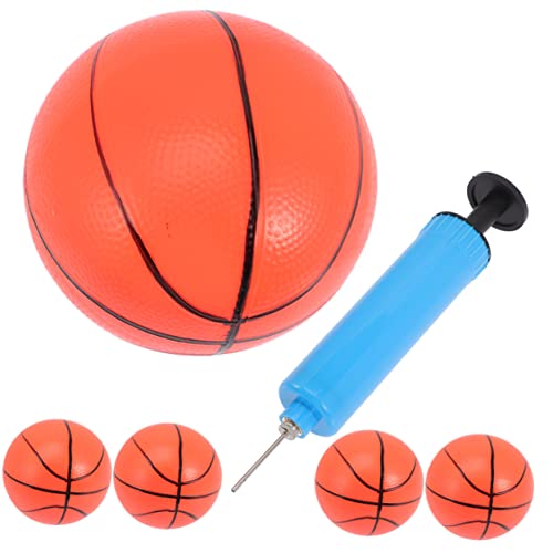 Milisten 1Satz Mini Basketball Teiliges Aufblasbares Basketballspielzeug für Bälle Pumpe für Indoor Outdoor Aktivitäten Fördert Körperliche Bewegung und Spaß von Milisten