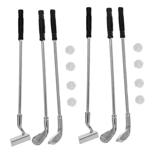 Milisten 1Satz Mini Golf Set Golfclubs Bälle für Puppenhäuser und Miniaturszenen Tragbares Golfspielzeug für Sammler Kreatives für Fantasievolle Szenarien von Milisten
