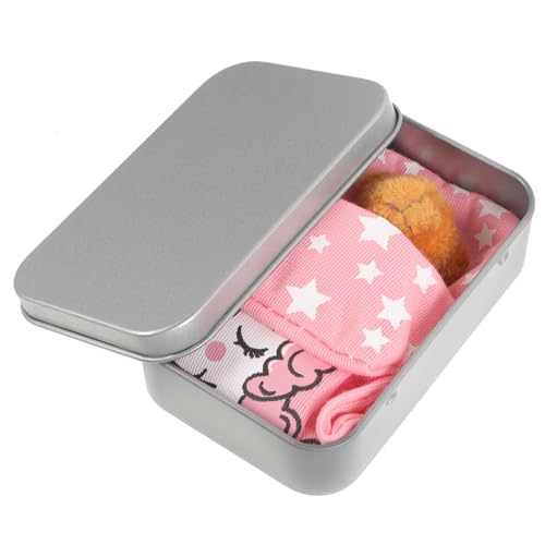 Milisten 1Satz Mini Plüschbär Dekofigur Niedlicher Stoffbär in Zinnbox für Kinderzimmer Geburtstagsfeiern und Kreative DIY Projekte Geschenkidee für Freunde und Familie von Milisten