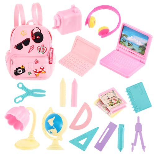 Milisten 1Satz Mini Rucksack Für Puppen Teiliges Lernzubehör Für Realistische Puppenschulmaterialien Für Kreatives Im Puppenhaus Leicht Und Kompakt Perfektes von Milisten
