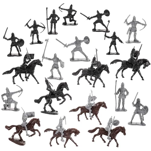 Milisten 1Satz Miniatur Soldaten Figuren Set Teile Mittelalterliche Reiter Modelle für DIY für Sandtisch Dekoration von Milisten
