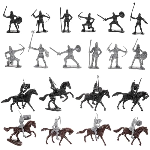 Milisten 1Satz Miniatur Soldatenfiguren Set Teiliges Reiter und Ritter Modell für Mikrolandschaftsgestaltung Langlebig für Schulprojekte Puppenhäuser und Rollenspiele von Milisten