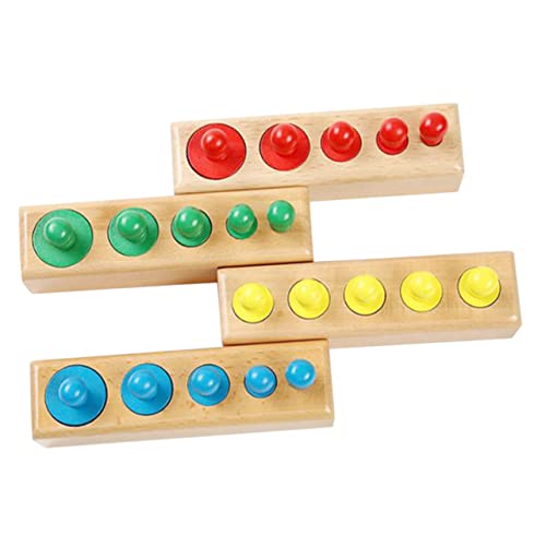 Milisten 1Satz Montessori Knopfzylinder Holzspielzeug für Lernspielzeug Feinmotorik und Formenbildung Sicheres von Milisten