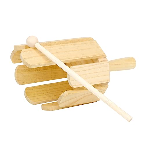 Milisten 1Satz Musikalisches Holz Percussion Instrument für Töniger Rhythmus Lehrspielzeug Musikalität für Geburtstagsgeschenke und Unterwegs von Milisten