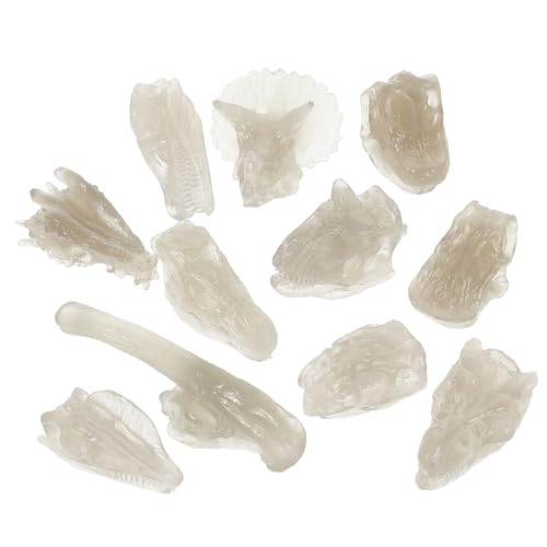 Milisten Dinosaurier Spielzeug Satz für Kinder Leuchtende Dinosaurier Schädel Modelle Fossilien Spielzeug aus PVC für Lernspiel und Dekoration von Milisten