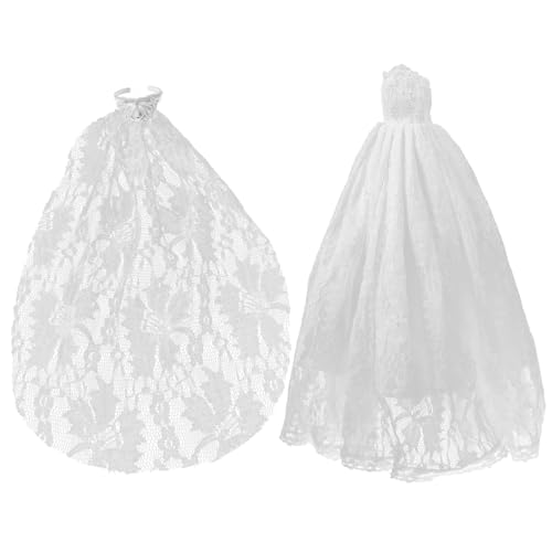 Milisten 1Satz Puppen Hochzeitskleid Set Mit Schleier Puppenkleidung Für Kreative Rollenspiele Wiederverwendbares Outfit Für Puppen Für Foto Requisiten Und Fantasiespiele von Milisten