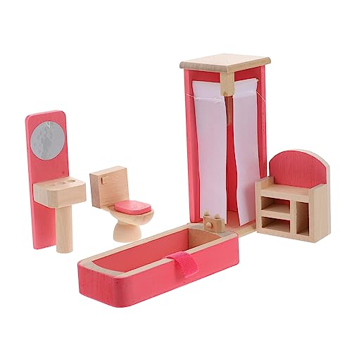 Milisten 1Satz Puppenhaus Möbel Pinkes Mini Schlafzimmermöbel Für Sicheres Und Langlebiges Holzspielzeug Für Rollenspiele Und DIY Projekte Im Kinderzimmer von Milisten