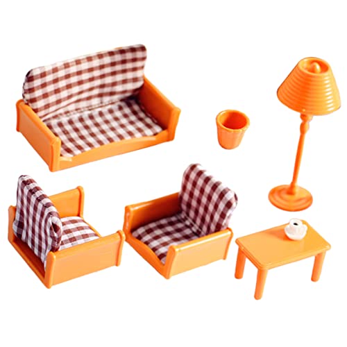Milisten 1Satz Puppenhaus Möbel Teiliges Mit Einzelsofas Doppelsofa Mini Und Mini Stehlampe Für Kreative Spielwelten Und Puppenhaus Dekoration von Milisten