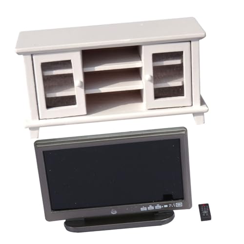 Milisten 1Satz Puppenhaus Möbel mit Fernseher und Schrank aus Robustem und Holz für DIY Mini Zubehör Realistische Einrichtung für Kreative Spielwelten Milisten 1Satz Puppenhaus Möbel mit Fernseher und Schrank aus Robustem und Holz für DIY Mini Zubehör Realistische Einrichtung für Kreative Spielwelten von Milisten