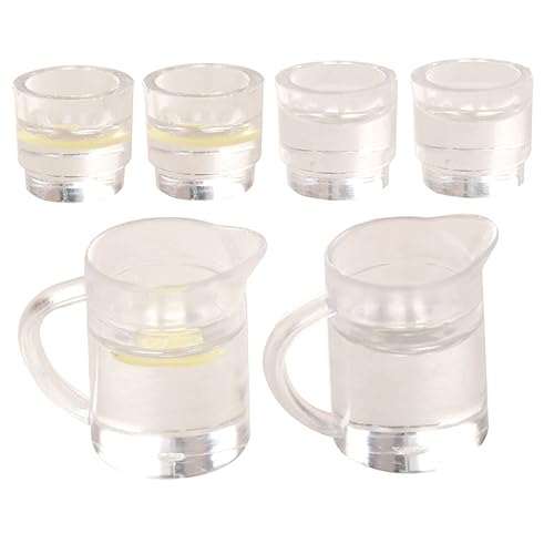 Milisten 1Satz Puppenhaus Zubehör Set Teiliges Mini Wasser Set Mit Wasserkocher Und Trinkbechern Für Kreative Küchen Szenen Puppenhaus Dekoration Für DIY Projekte von Milisten