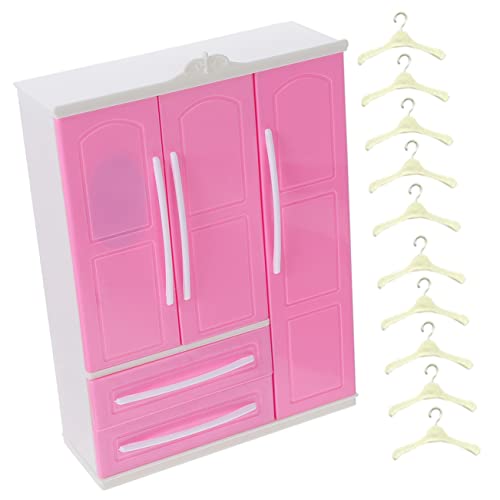 Milisten 1Satz Puppenschrank Mit Mini Kleiderbügeln Großer Für Puppen Für Puppenhausmöbel Und Puppenbekleidung Perfektes Zubehör Für Kreatives von Milisten