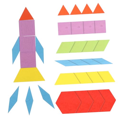 Milisten 1Satz Puzzle Set Für Kleinkinder Teiliges Holzrätsel Farbwahrnehmung Geometrische Formen Für Vorschulkinder Sicher Und Langlebig von Milisten