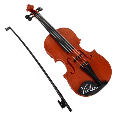 Milisten 1Satz Realistische Violine für Exquisites Design Stabilität und Haltbarkeit als Fotorequisite und Raumdekor Tiefbraunem Farbton von Milisten