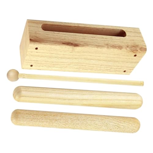 Milisten 1Satz Rhythmusblock aus Buchenholz mit Mallet und Trommelstöcken Sicheres Holzschlaginstrument für Musikinstrument für Musikunterricht und Kreative Spiele Milisten 1Satz Rhythmusblock aus Buchenholz mit Mallet und Trommelstöcken Sicheres Holzschlaginstrument für Musikinstrument für Musikunterricht und Kreative Spiele von Milisten