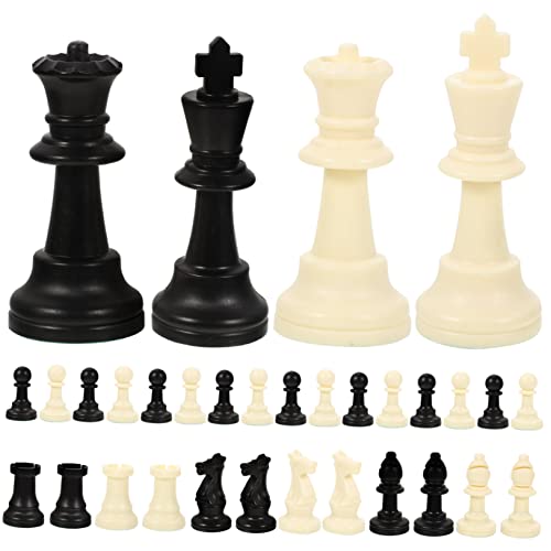 Milisten 1Satz Schachfiguren Aus Kunststoff Teile International Stabil Leicht Retro Design Für Schachliebhaber Und Unterwegs Ohne Schachbrett von Milisten
