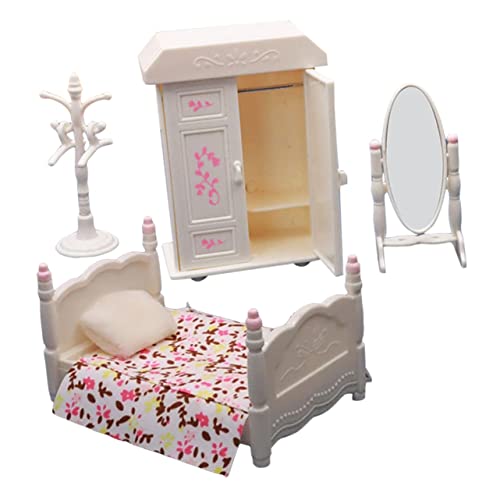 Milisten 1Satz Schlafzimmer Möbel Puppenhaus Dekorationen Realistische Möbel Für DIY Miniaturhäuser Ergänzung Für Puppenhaus Zubehör Und Kreative Spielwelten von Milisten