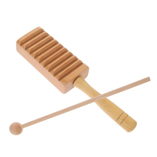 Milisten 1Satz Schlaginstrumente Guiro Toy Musikalisches Percussion mit Stange Robustes und Leichtes für Kleinkindjungen Fördert Musikalisches Lernen und Kreativität von Milisten