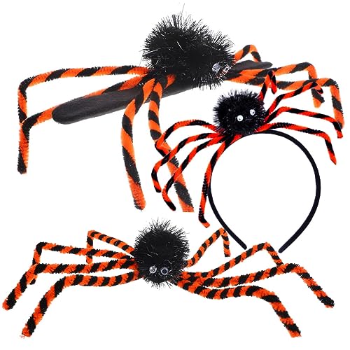 Milisten 1Satz Slap Band Spider Brosche Kopfband Gruselige Spinnen Dekoration Für Partys Und Halloween Events Schlagspielzeug Für Erwachsene von Milisten
