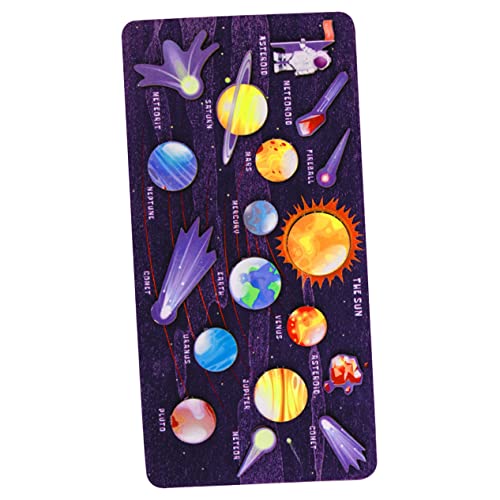 Milisten 1Satz Solarsystem Puzzle Holzplaneten Matching Lernspiel Für Vorschulspielzeug Kognitiven Fähigkeiten Und des Weltraumverständnisses von Milisten