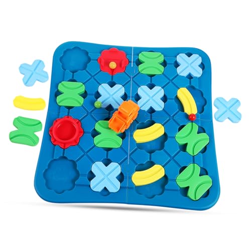 Milisten 1Satz Straßenbau für Kleinkinder Logisches Gleisbau Spielset und Denkaufgabe Interaktives Brettspiel Problemlösungsfähigkeiten Lernaktivität von Milisten