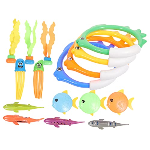 Milisten 1Satz Tauchringe und Tauchspielzeug für Teiliges Wasserspielzeug für Pool Sticks Ringen Fischen Quallen und Wasserpflanzen für Kleinkinder Milisten 1Satz Tauchringe und Tauchspielzeug für Teiliges Wasserspielzeug für Pool Sticks Ringen Fischen Quallen und Wasserpflanzen für Kleinkinder von Milisten