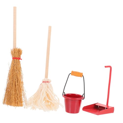 Milisten 1Satz Teiliges Puppenhaus Reinigungsset Mini Mini Eimer Mini Kehrschaufel Und Mini Besen Für Kreative Spielstunden Als Zubehör Für Puppenhäuser von Milisten