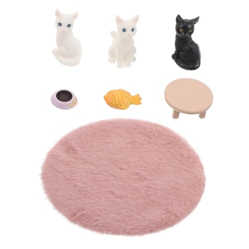 Milisten 1Satz Teiliges Set Süße Mini Katzenfiguren aus Weichem Plüsch für Puppenhaus Dekoration Realistische Katzendekorationen für Heim und Mikrolandschaft Milisten 1Satz Teiliges Set Süße Mini Katzenfiguren aus Weichem Plüsch für Puppenhaus Dekoration Realistische Katzendekorationen für Heim und Mikrolandschaft von Milisten